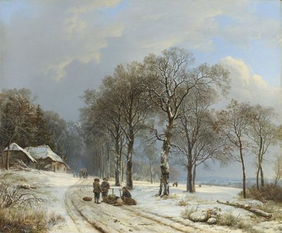 Winterlandschap, 1835-8 door Barend Cornelis Koekkoek